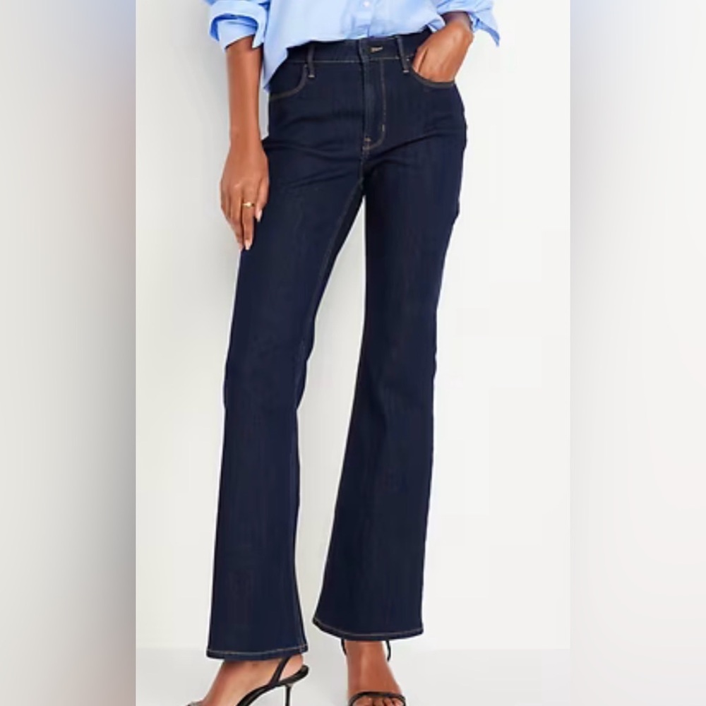 Old Navy High Rise Flare Jeans - Deep Blue